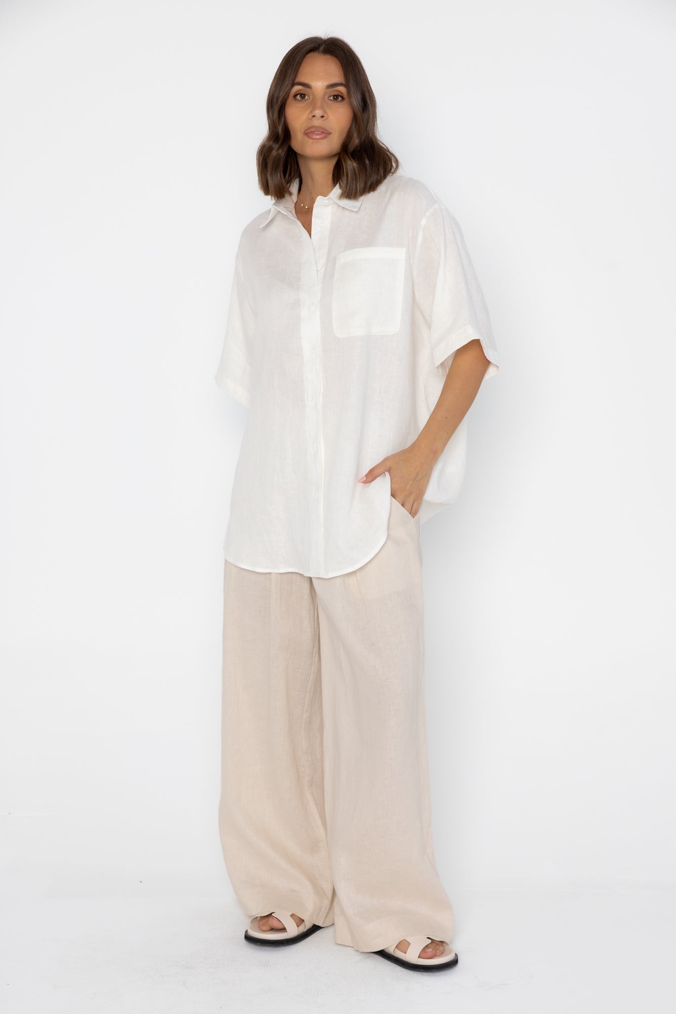 ROGUE Top Linen White