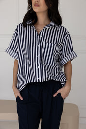 ROGUE Shirt Navy Wide Stripe