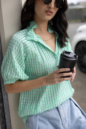 PRESTO Blouse Chequer Green