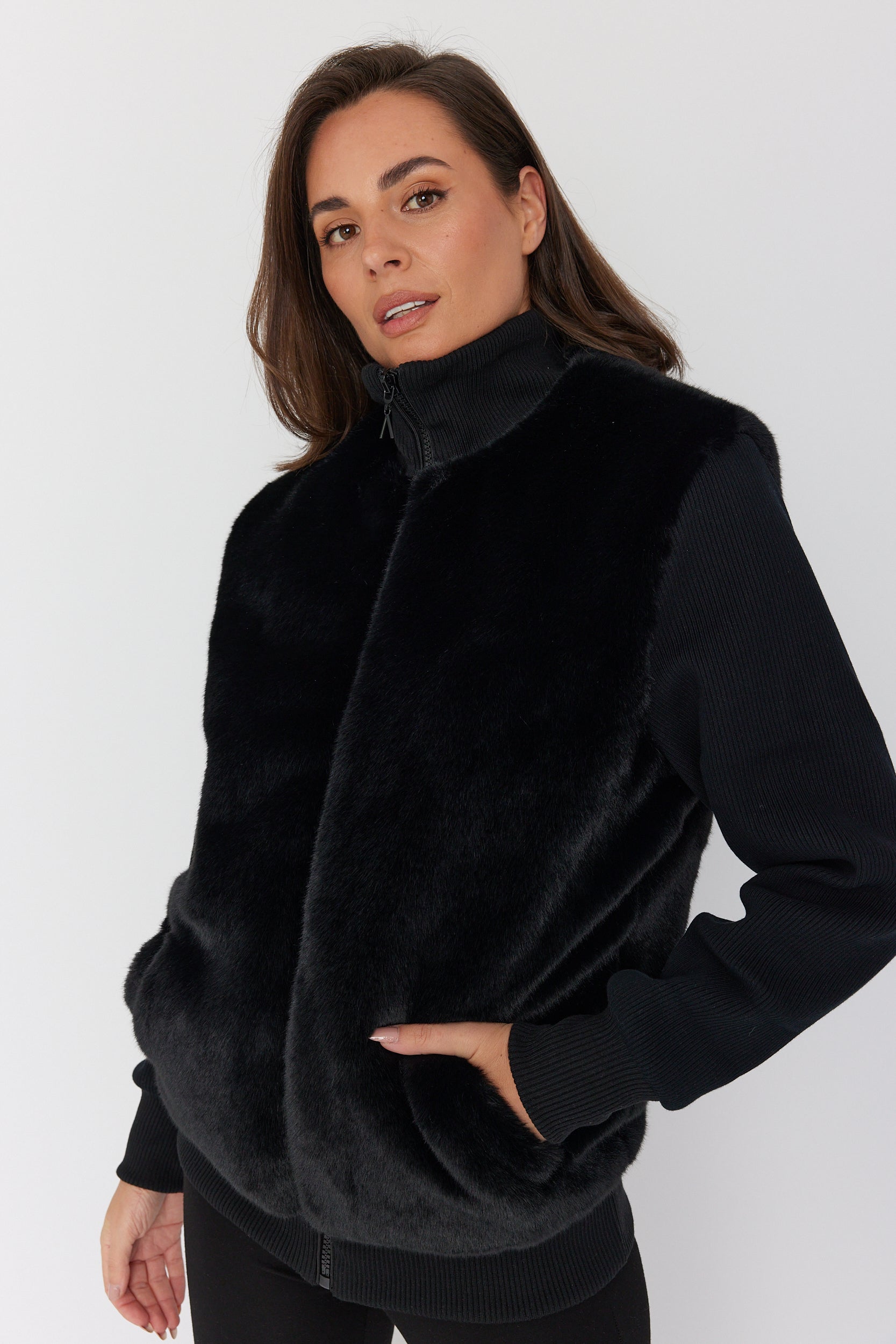 WINSTON Faux Jacket Black