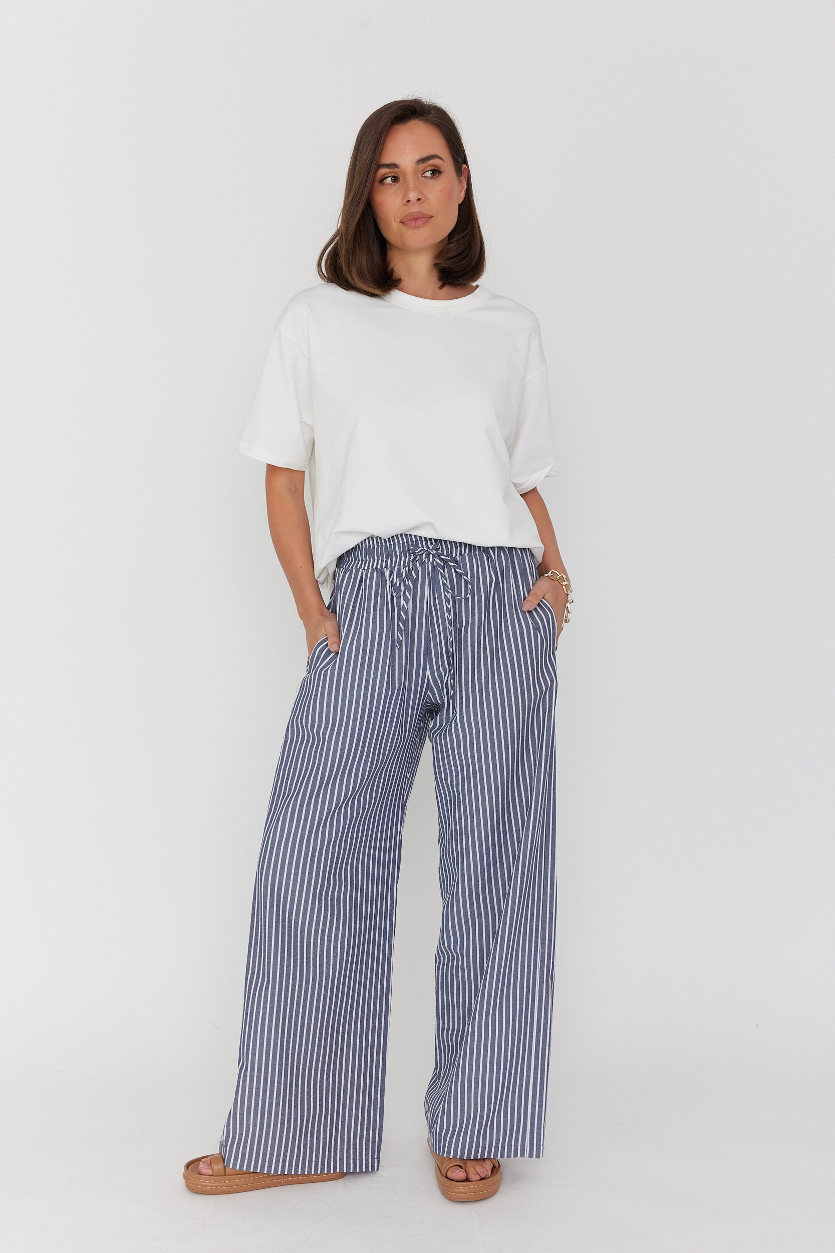 SPLINTA Pants Blue Stripe