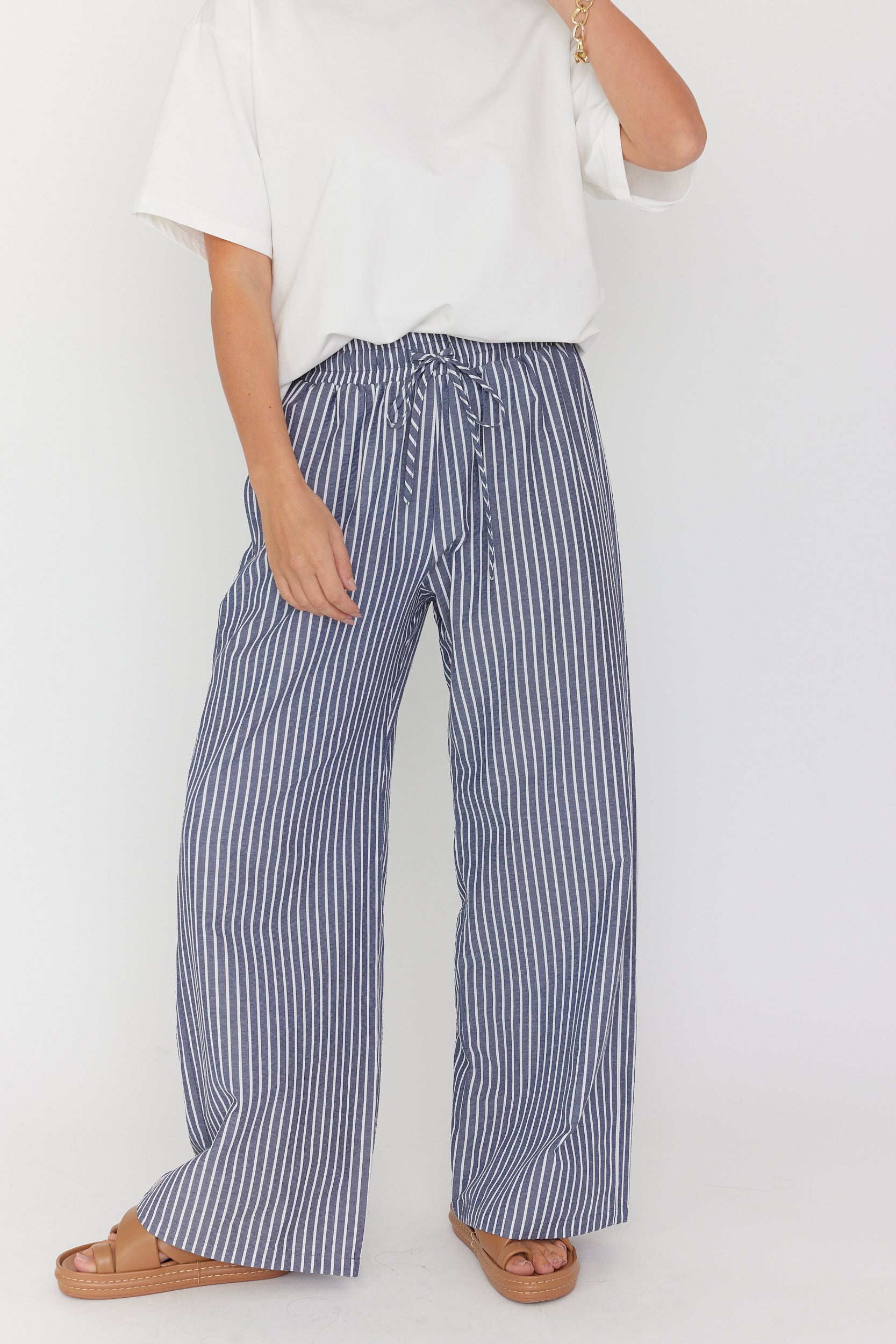 SPLINTA Pants Blue Stripe – A L E X A N D R A