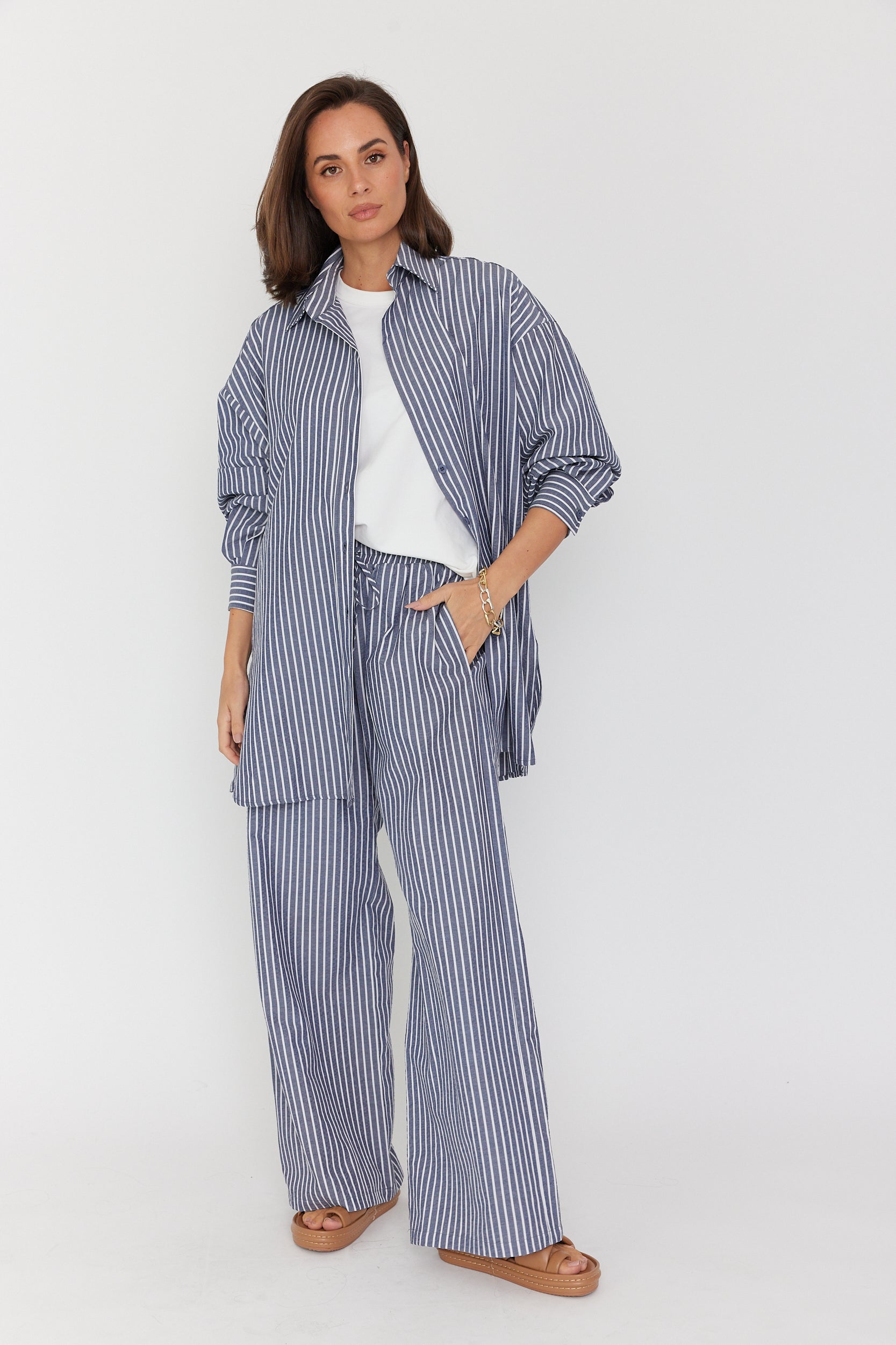 SPLINTA Pants Blue Stripe