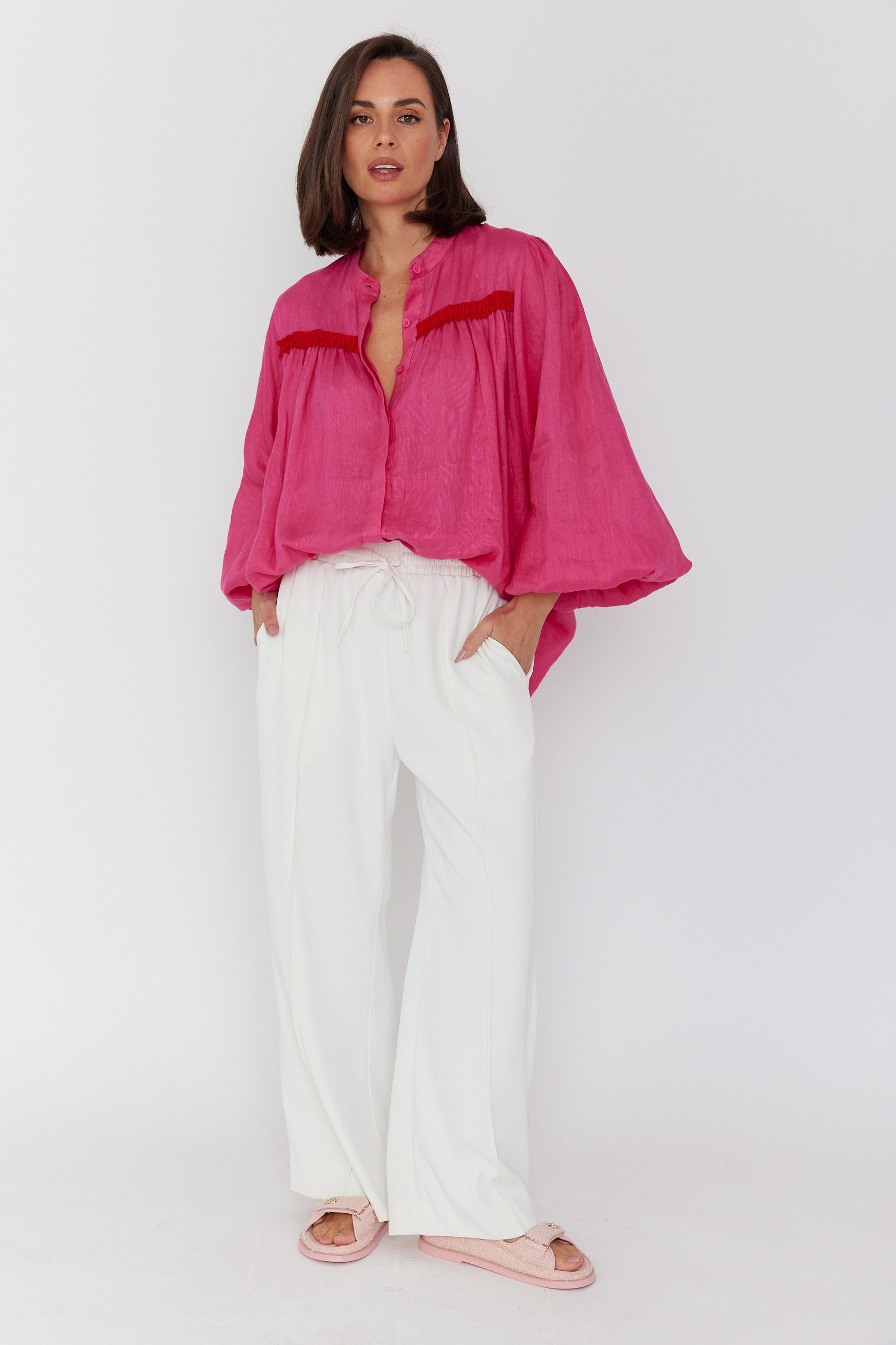 VICTOR Blouse Hot Pink