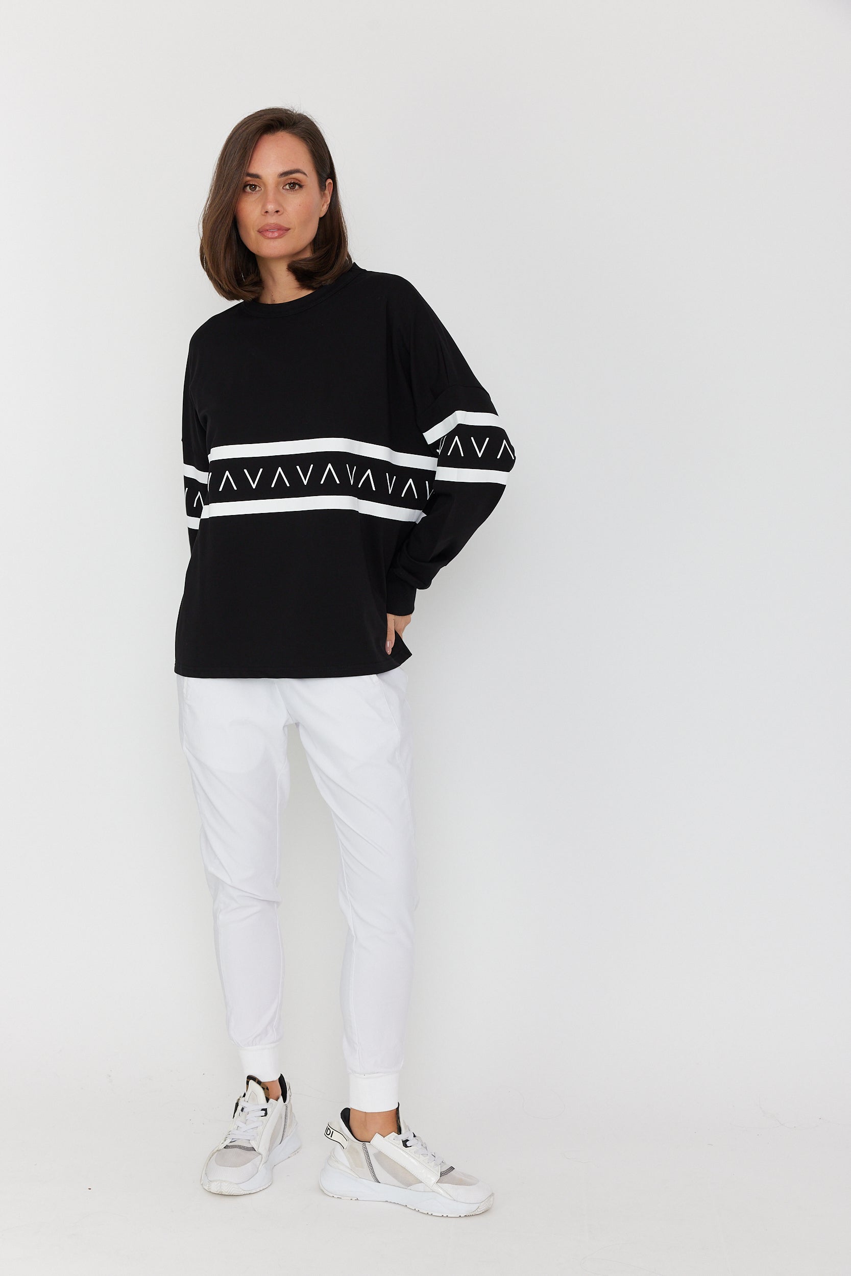 JENGA Long Sleeve Top Black