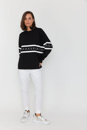 JENGA Long Sleeve Top Black