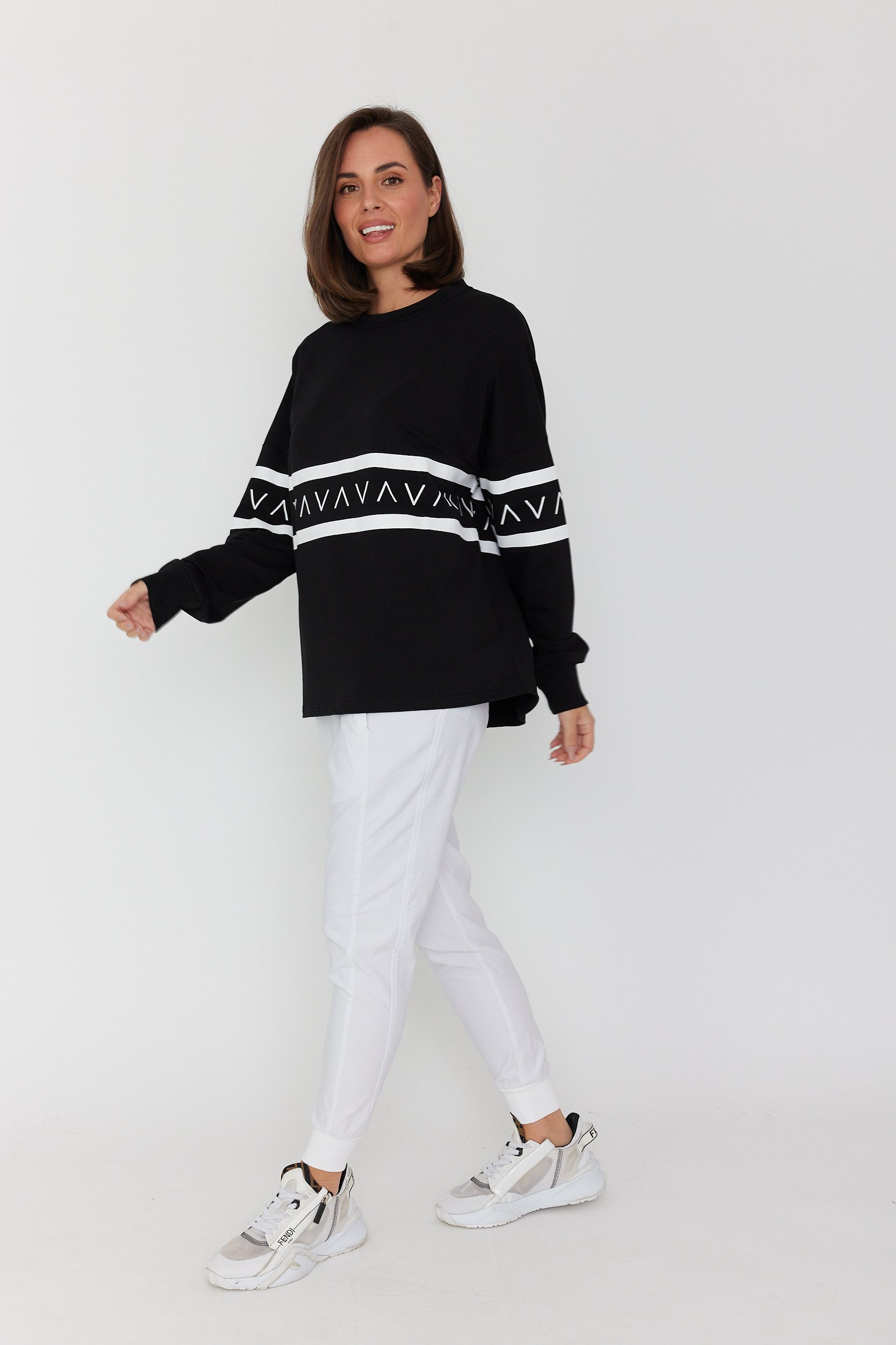 JENGA Long Sleeve Top Black