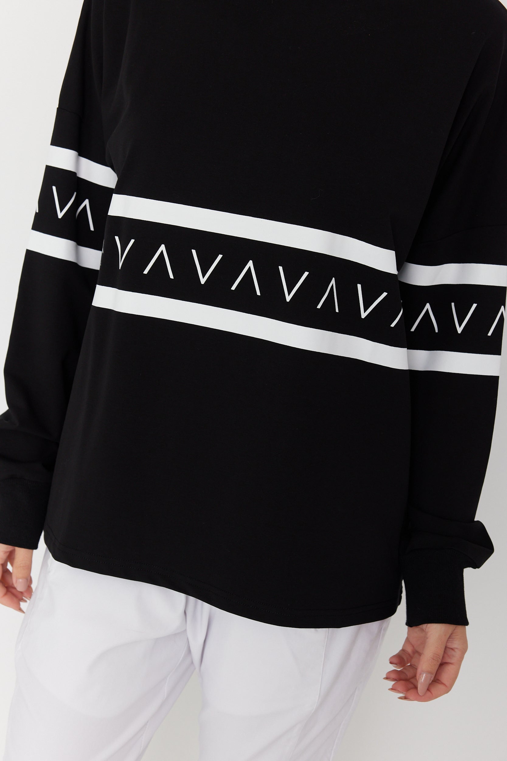 JENGA Long Sleeve Top Black