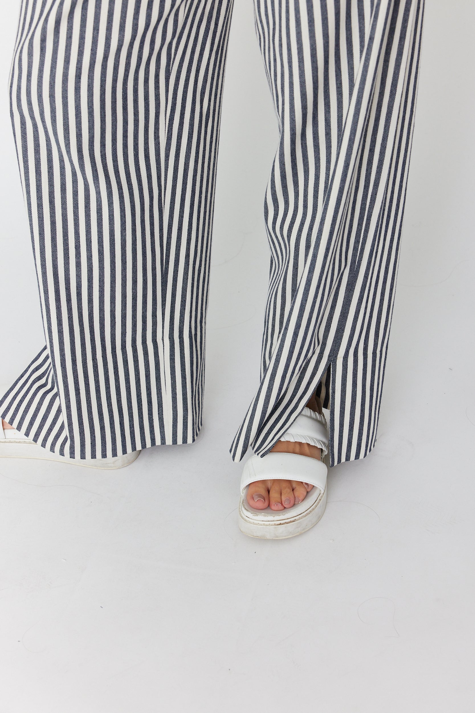 THEO Pants Navy Stripe