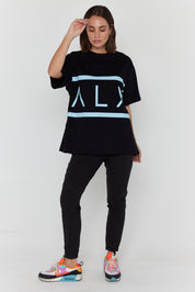 VEGAS T-Shirt Black/Light Blue