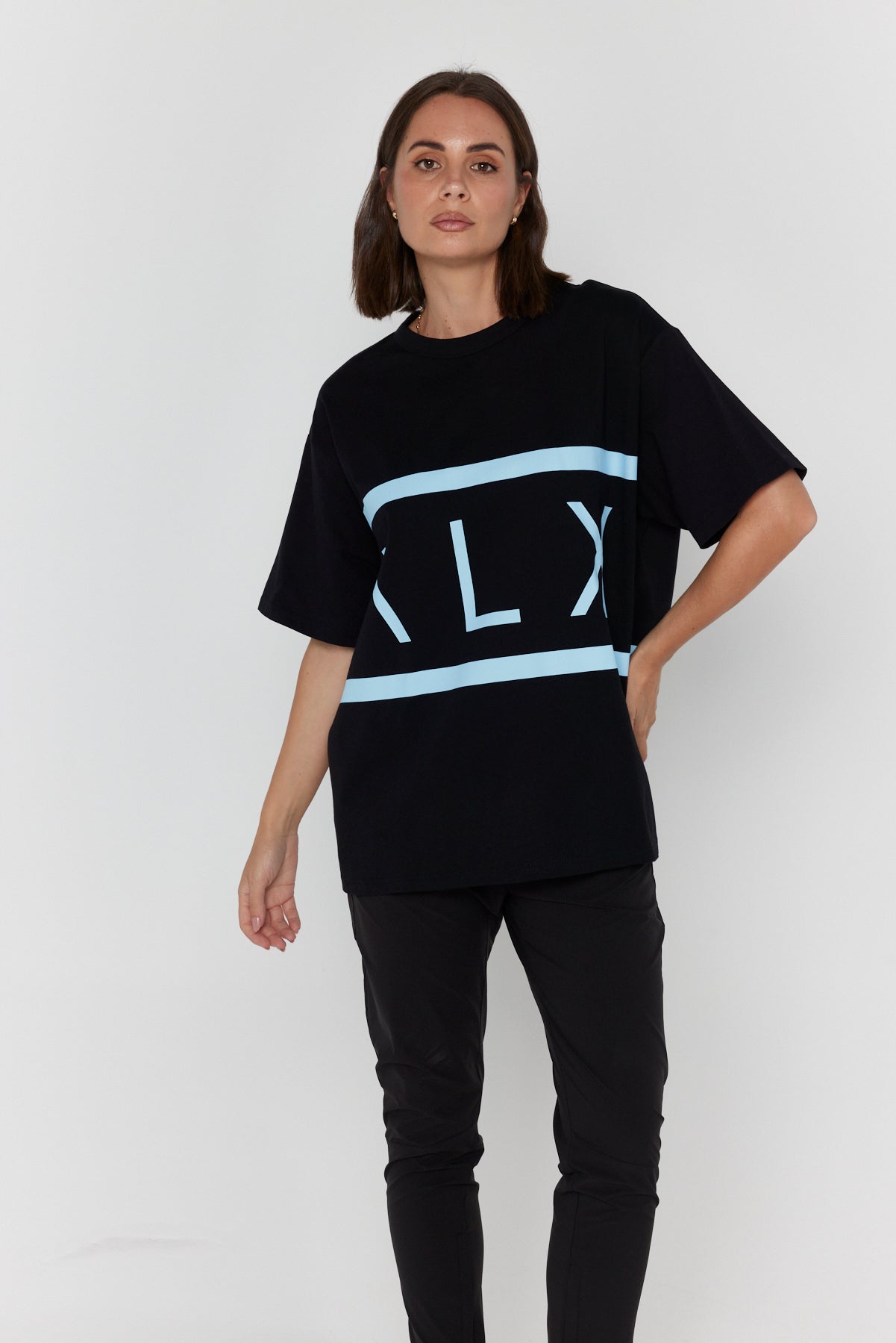 VEGAS T-Shirt Black/Light Blue
