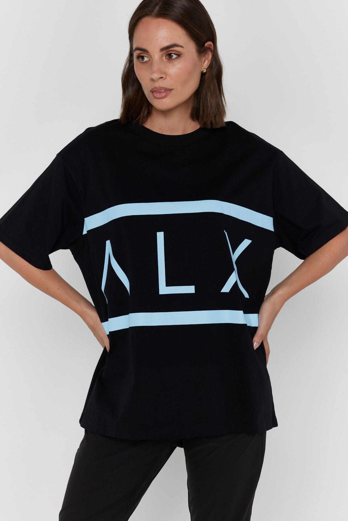 VEGAS T-Shirt Black/Light Blue