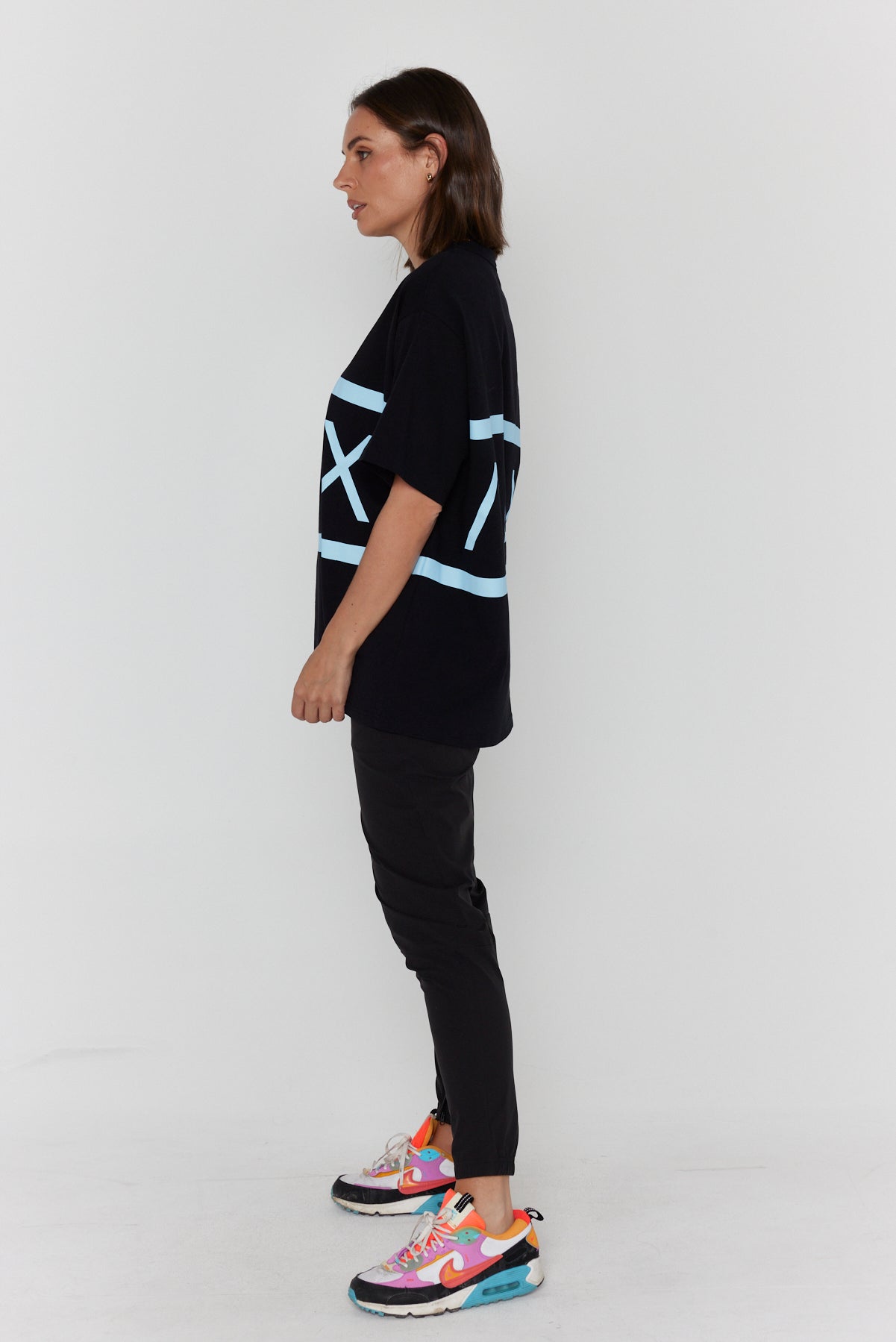 VEGAS T-Shirt Black/Light Blue