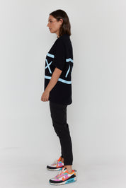 VEGAS T-Shirt Black/Light Blue