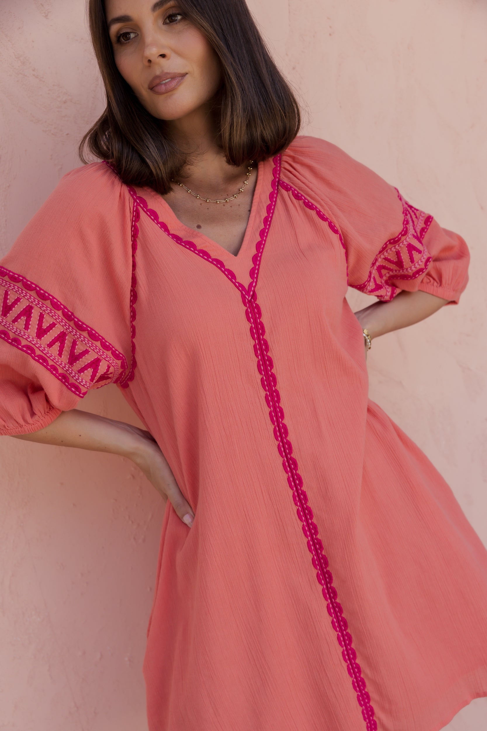 DARCY Dress Coral