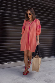 DARCY Dress Coral