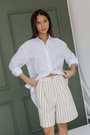 HARVEY Shorts Beige Stripe
