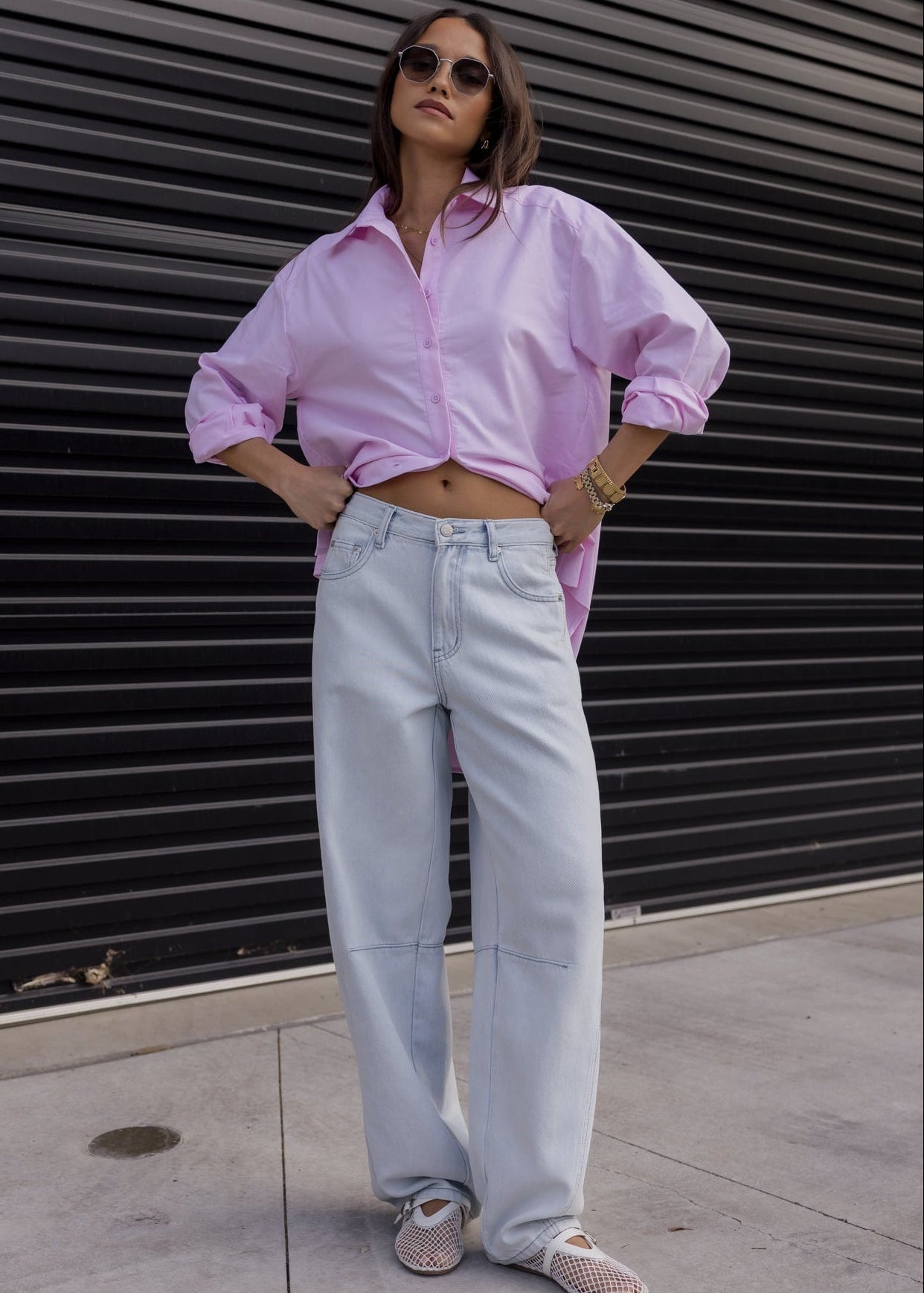 ALASKA Pants in Light Blue Wash, oversized relaxed barrel leg pants by Alexandra Australia