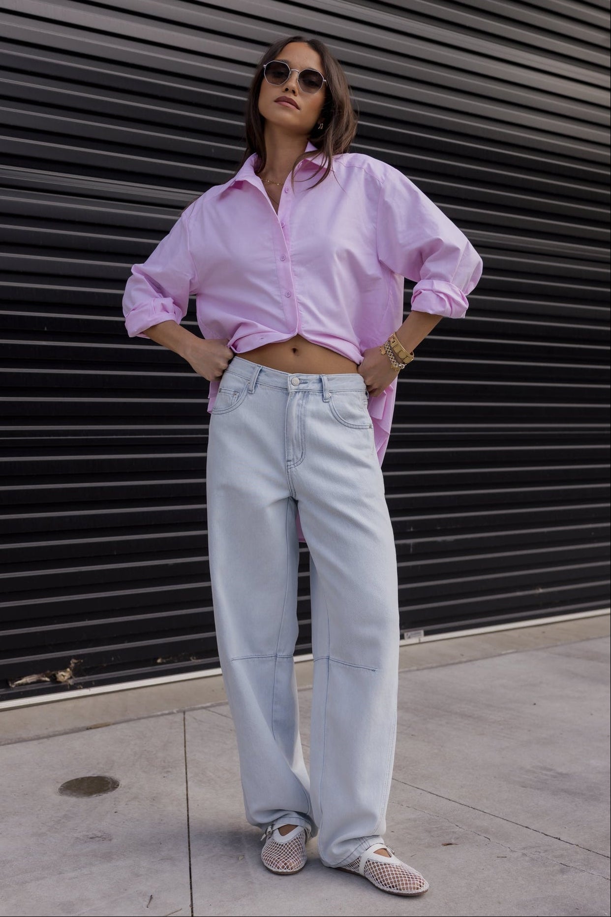 ALASKA Pants in Light Blue Wash, oversized relaxed barrel leg pants by Alexandra Australia