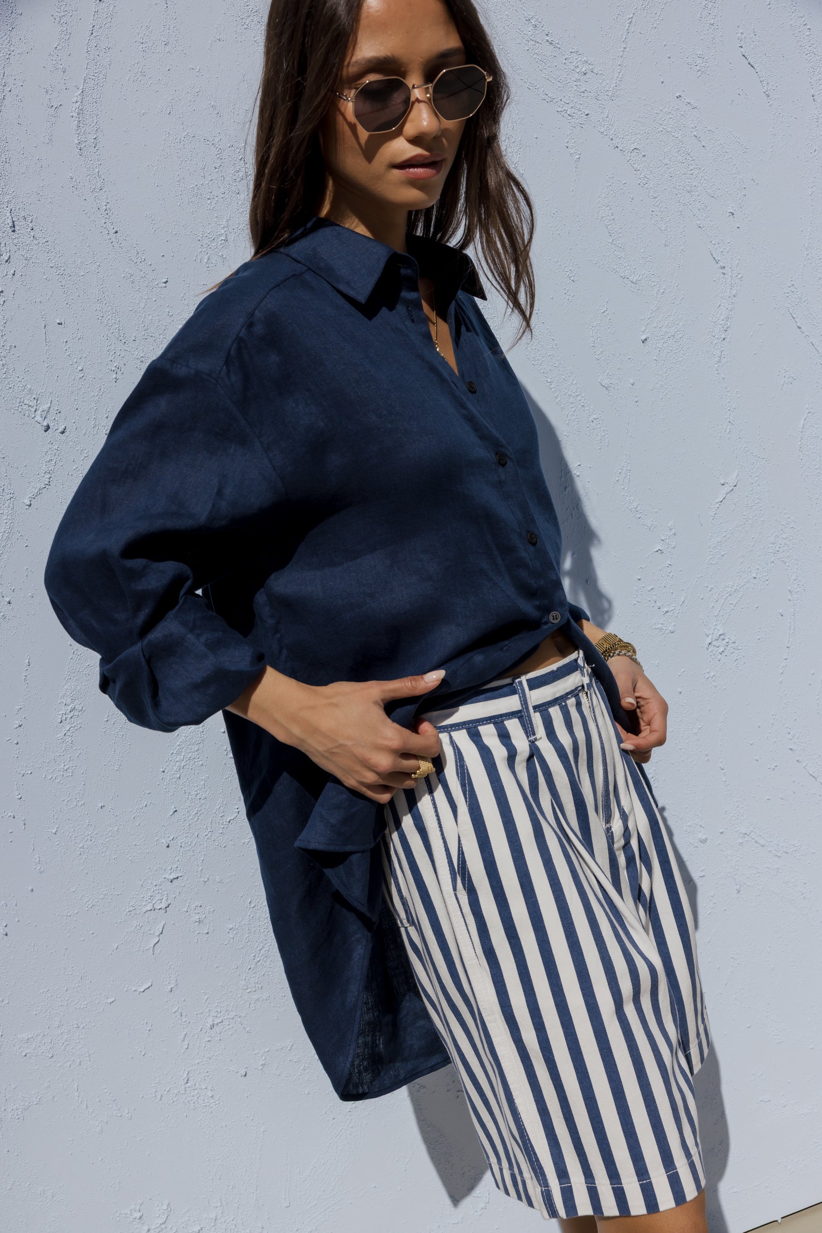 HARVEY Shorts Blue Stripe