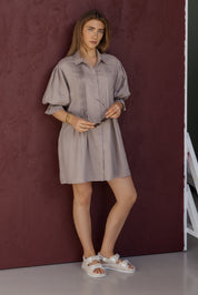 SERIF Mini Dress Taupe