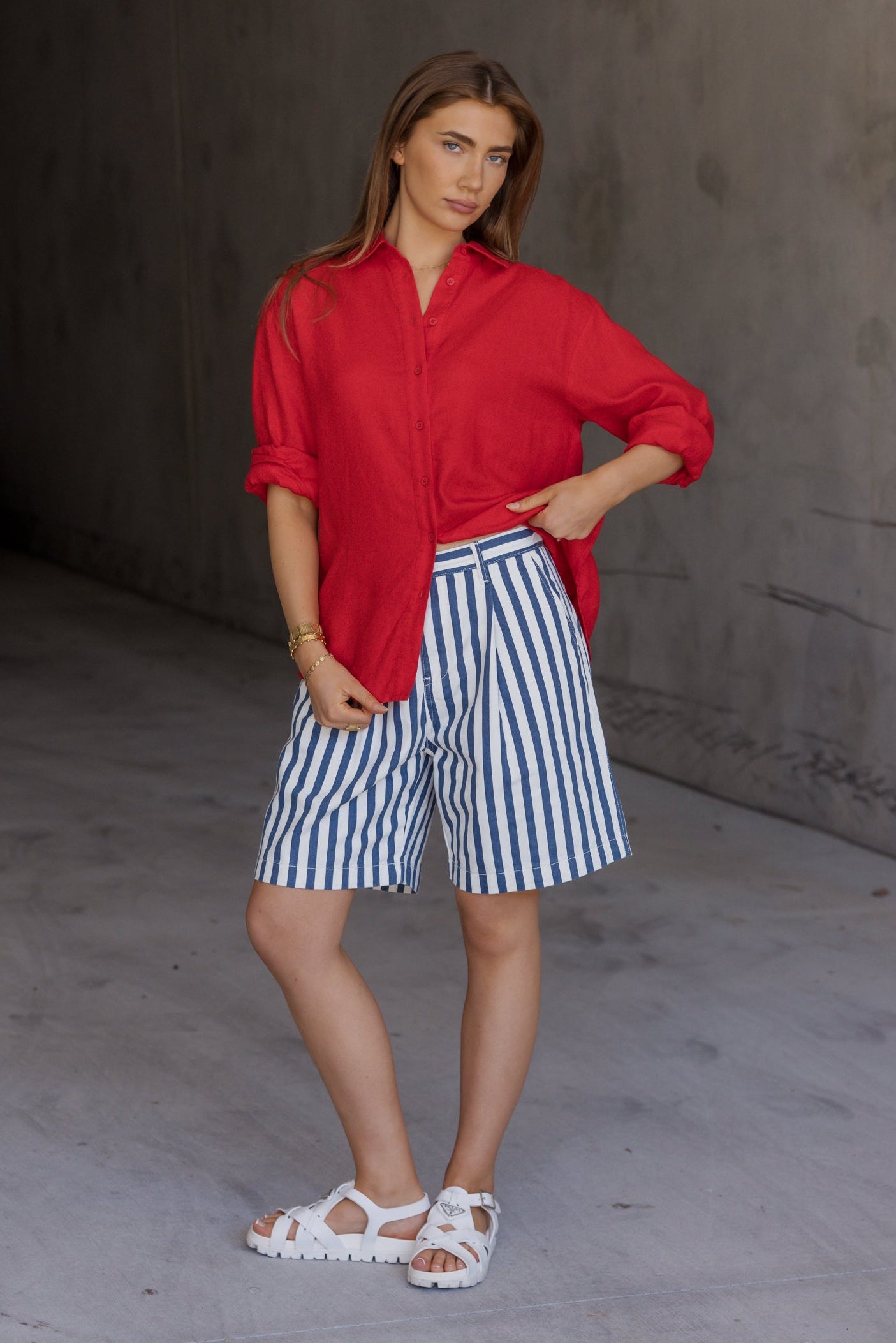 HARVEY Shorts Blue Stripe