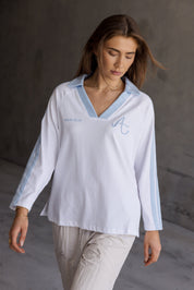 AMOUR T-Shirt White/Blue