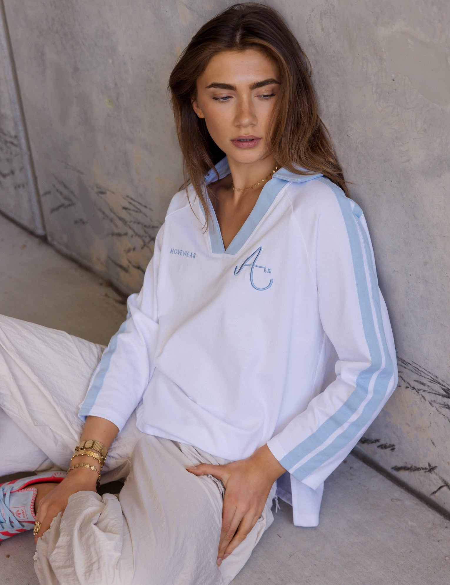 Blue, oversized cotton tee by Alexandra Australia