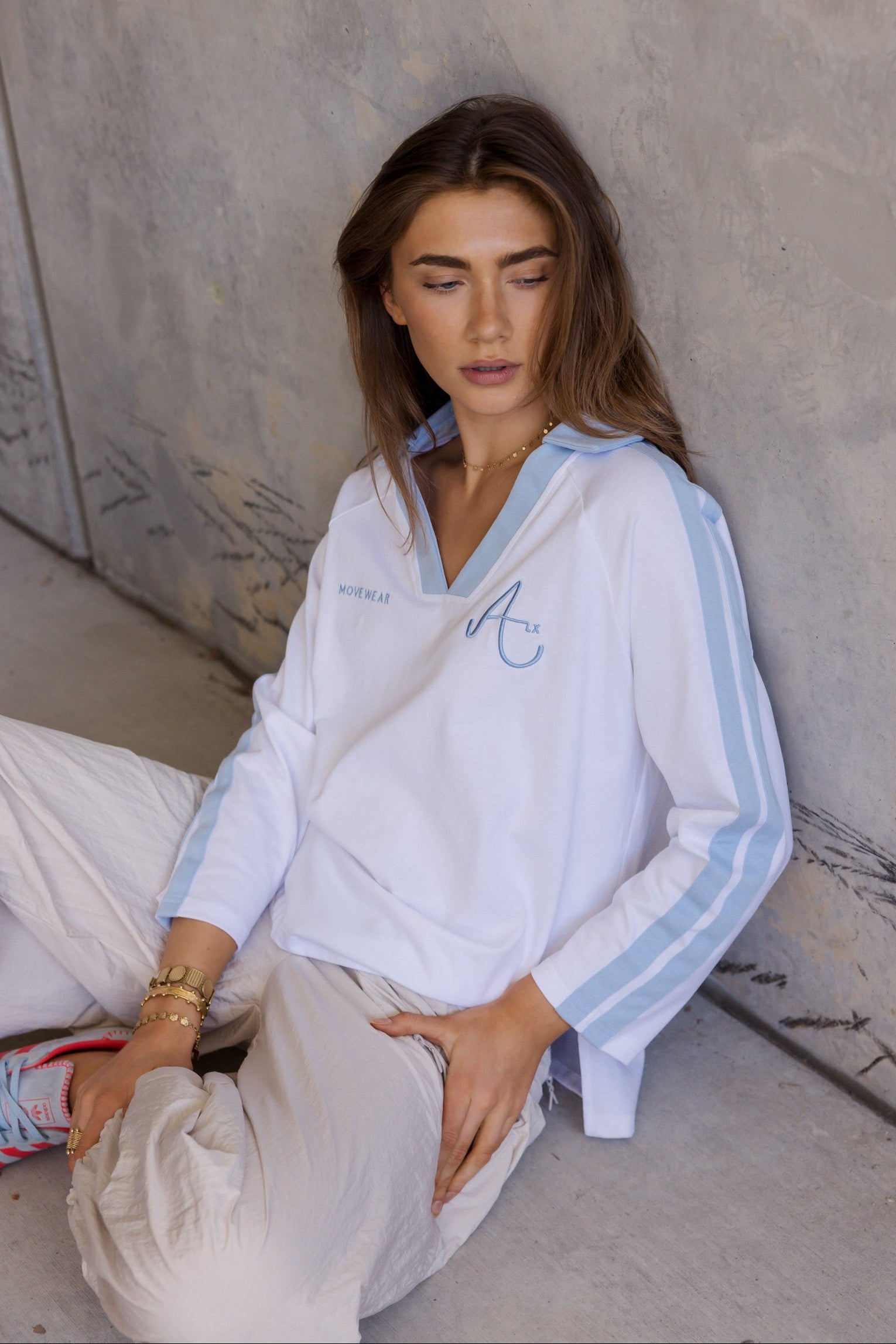 AMOUR T-Shirt White/Blue