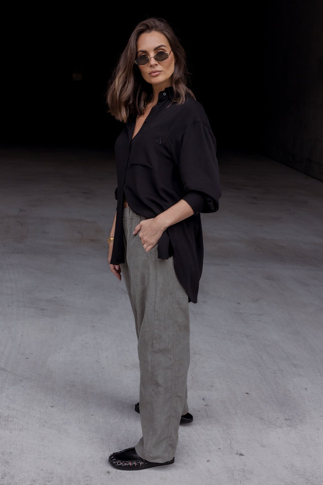 LUCIE Pants Dark Sage