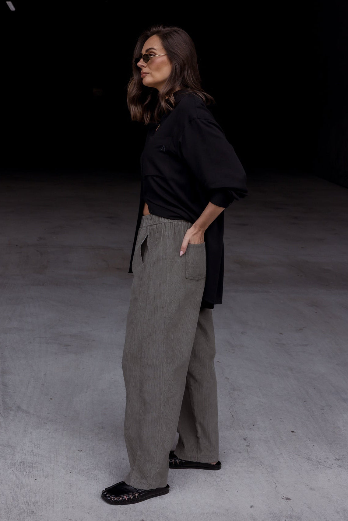 LUCIE Pants Dark Sage