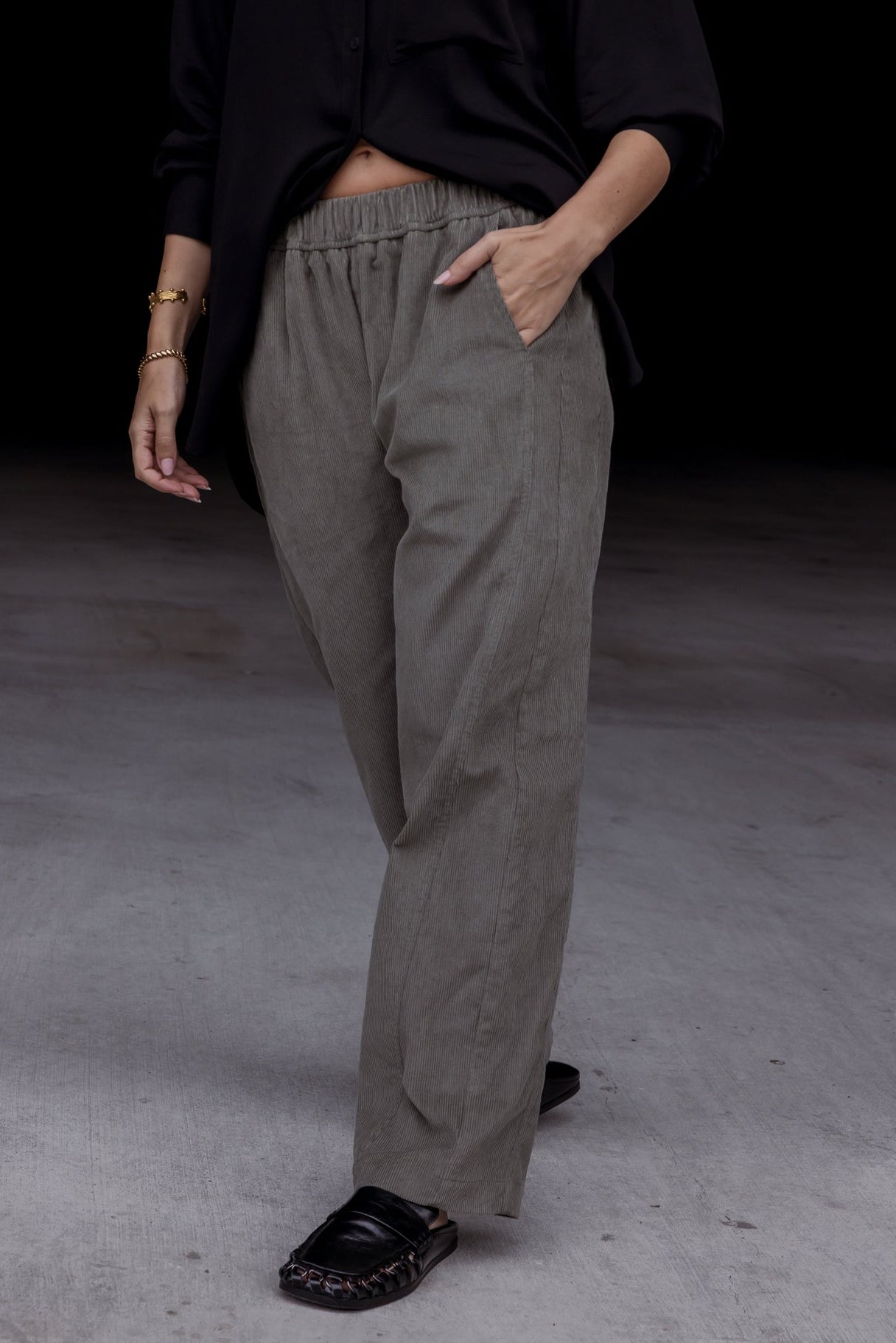 LUCIE Pants Dark Sage