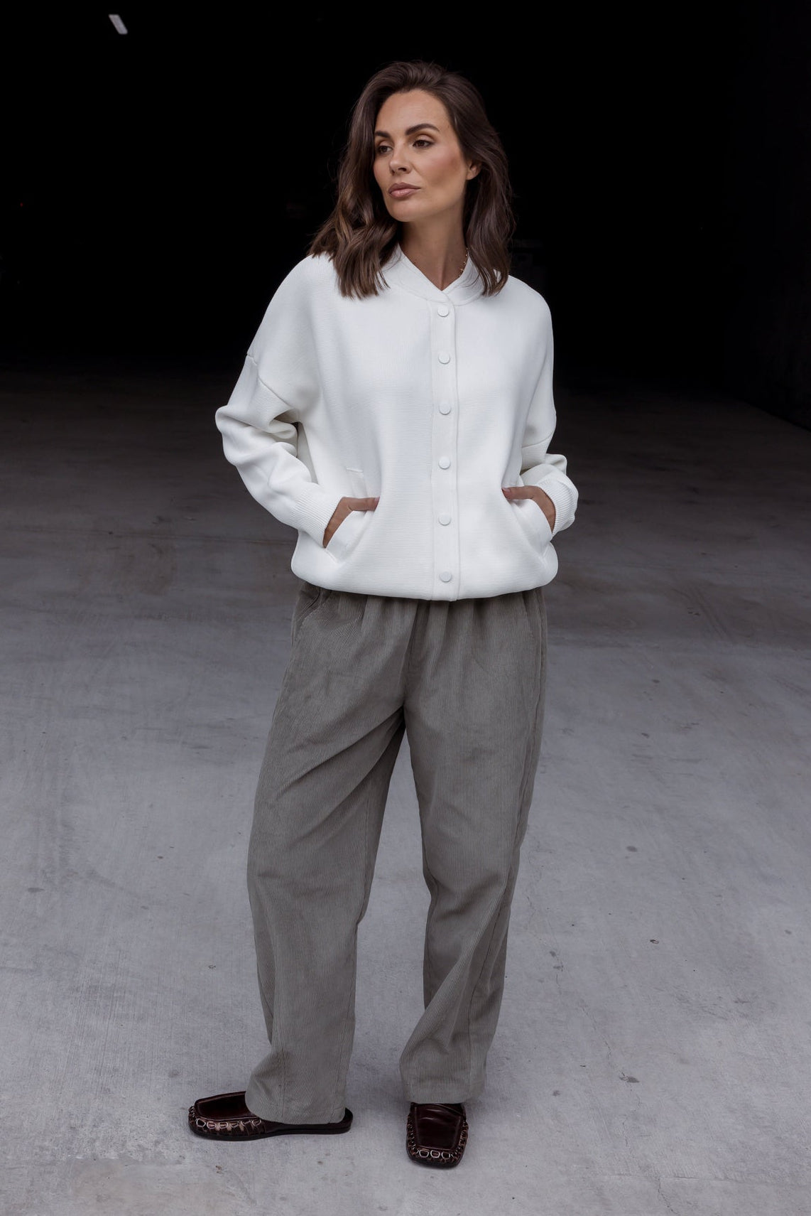 ALFONSO Knit Jacket Ivory