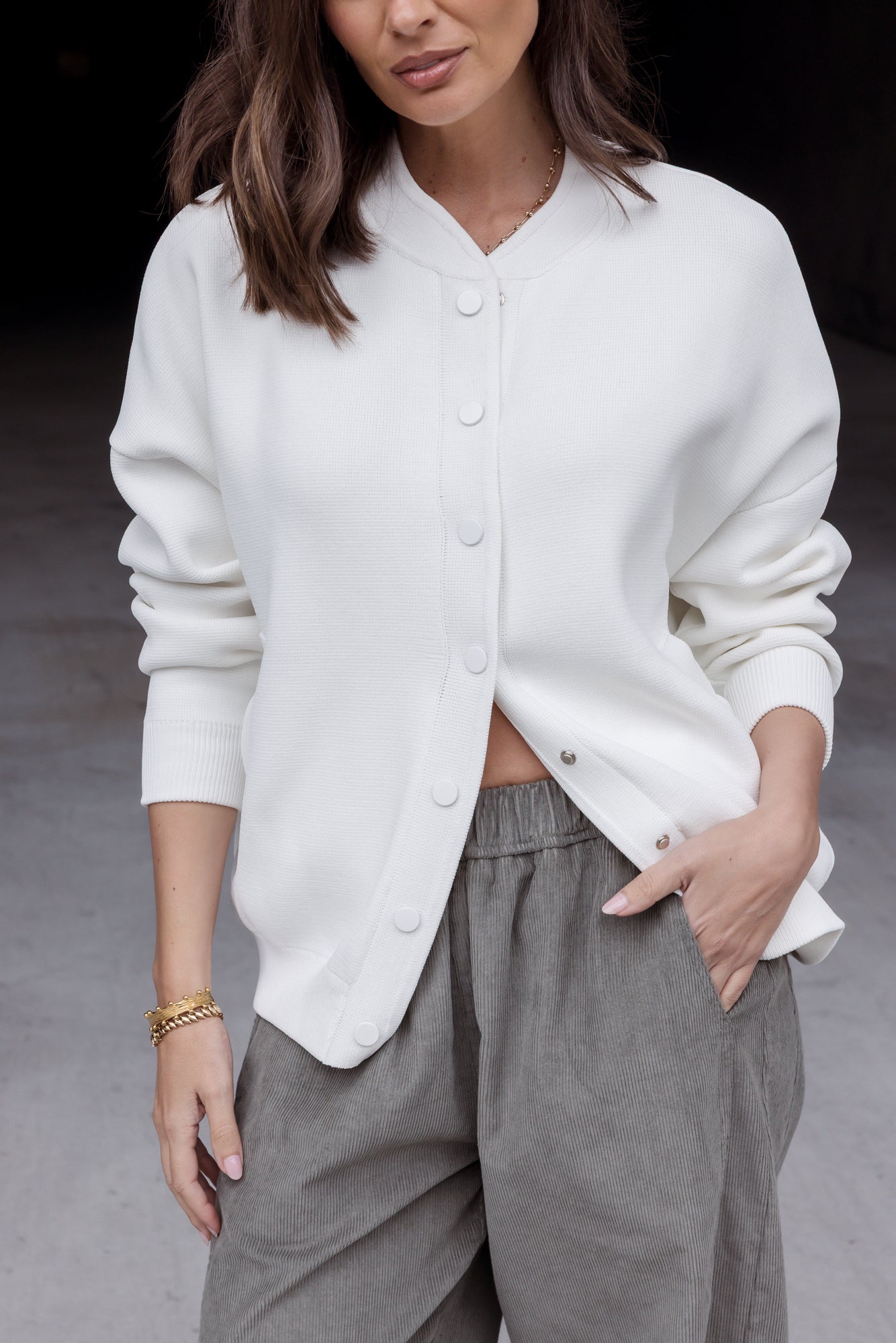 ALFONSO Knit Jacket Ivory
