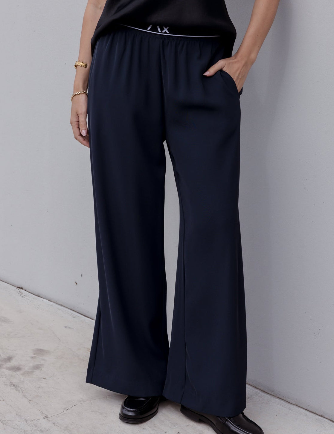 STELLAN Pants in Navy, wide leg pants by Alexandra Australia