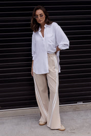 JITSUM Pants in Beige, relaxed wide leg pants by Alexandra Australia