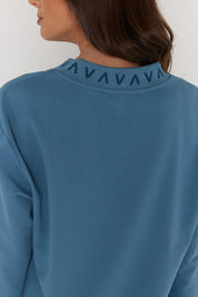 RIESS Long Sleeve Top Teal Blue
