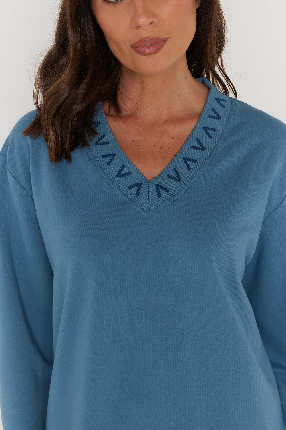 RIESS Long Sleeve Top Teal Blue