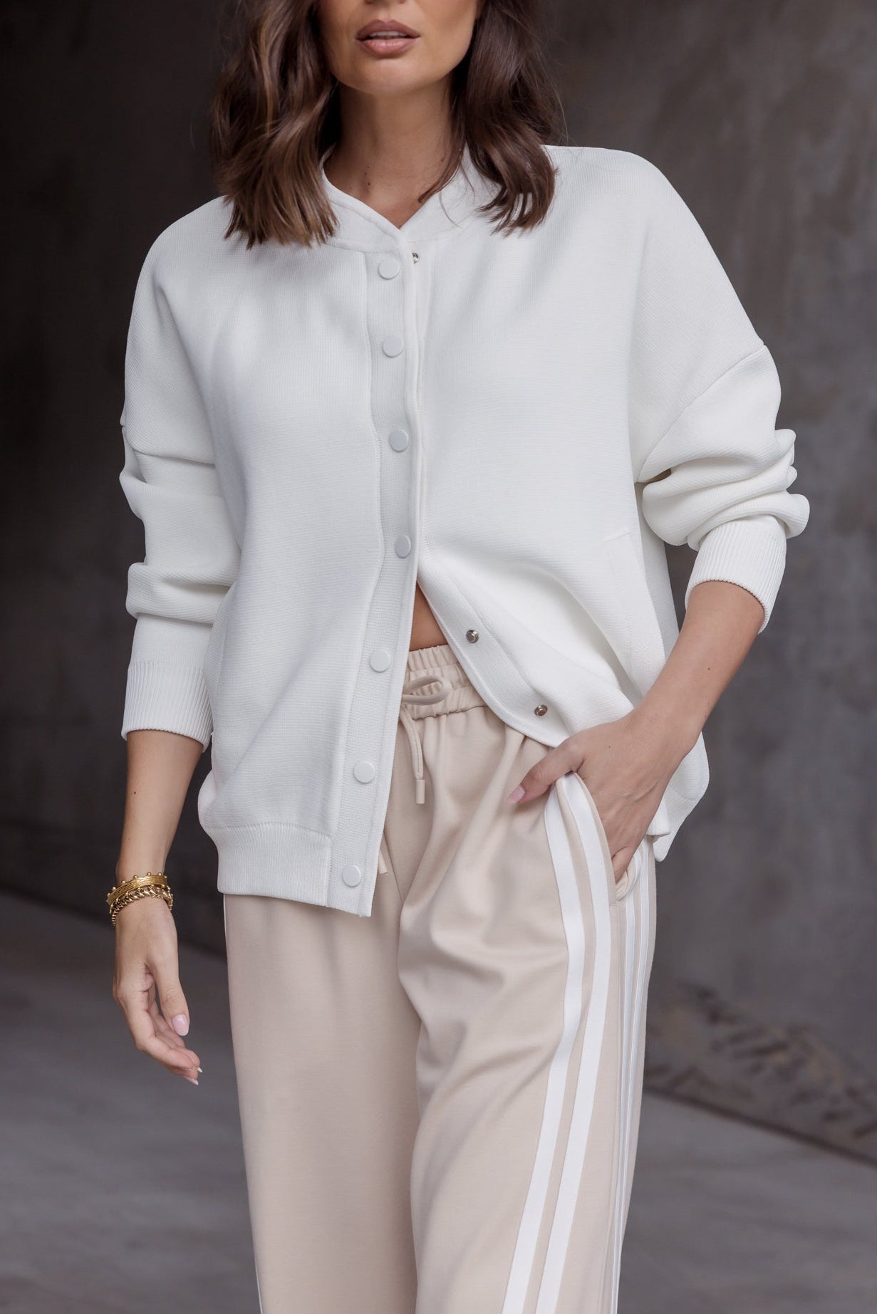 ALFONSO Knit Jacket Ivory
