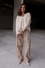 SOLACE Knit Jumper Beige