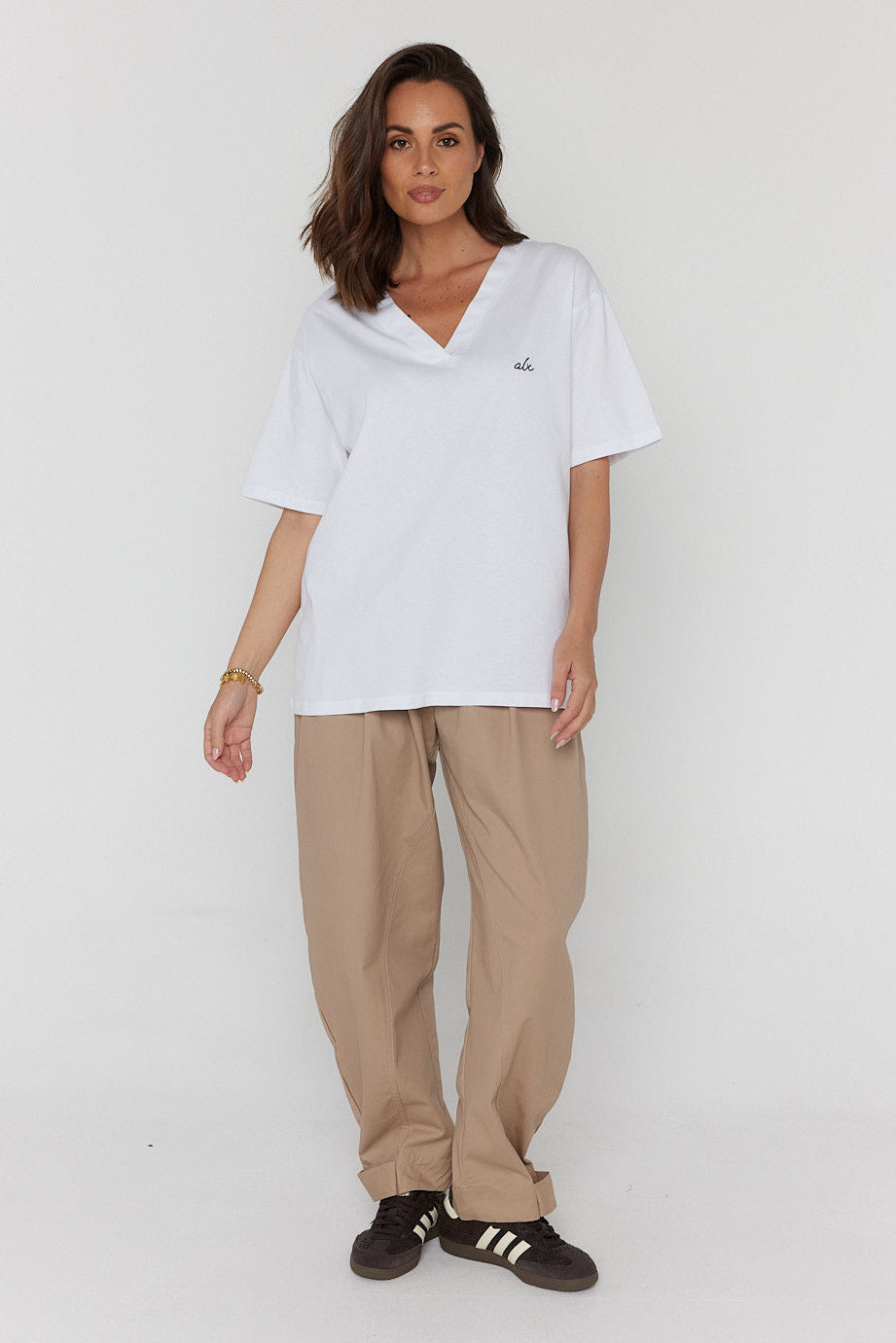 AVARA V-Neck T-Shirt White