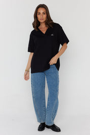 AVARA V-Neck T-Shirt Black