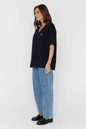 AVARA V-Neck T-Shirt Black