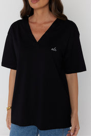 AVARA V-Neck T-Shirt Black