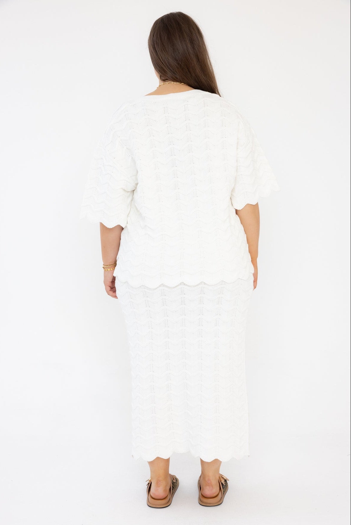 RATAN Knit Skirt White