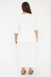 RATAN Knit Skirt White