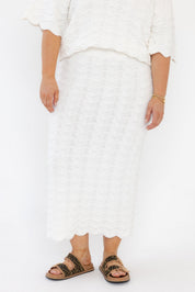 RATAN Knit Skirt White