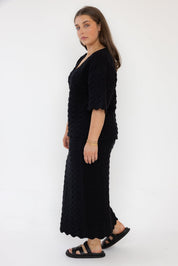 AGAPE Knit Top Black