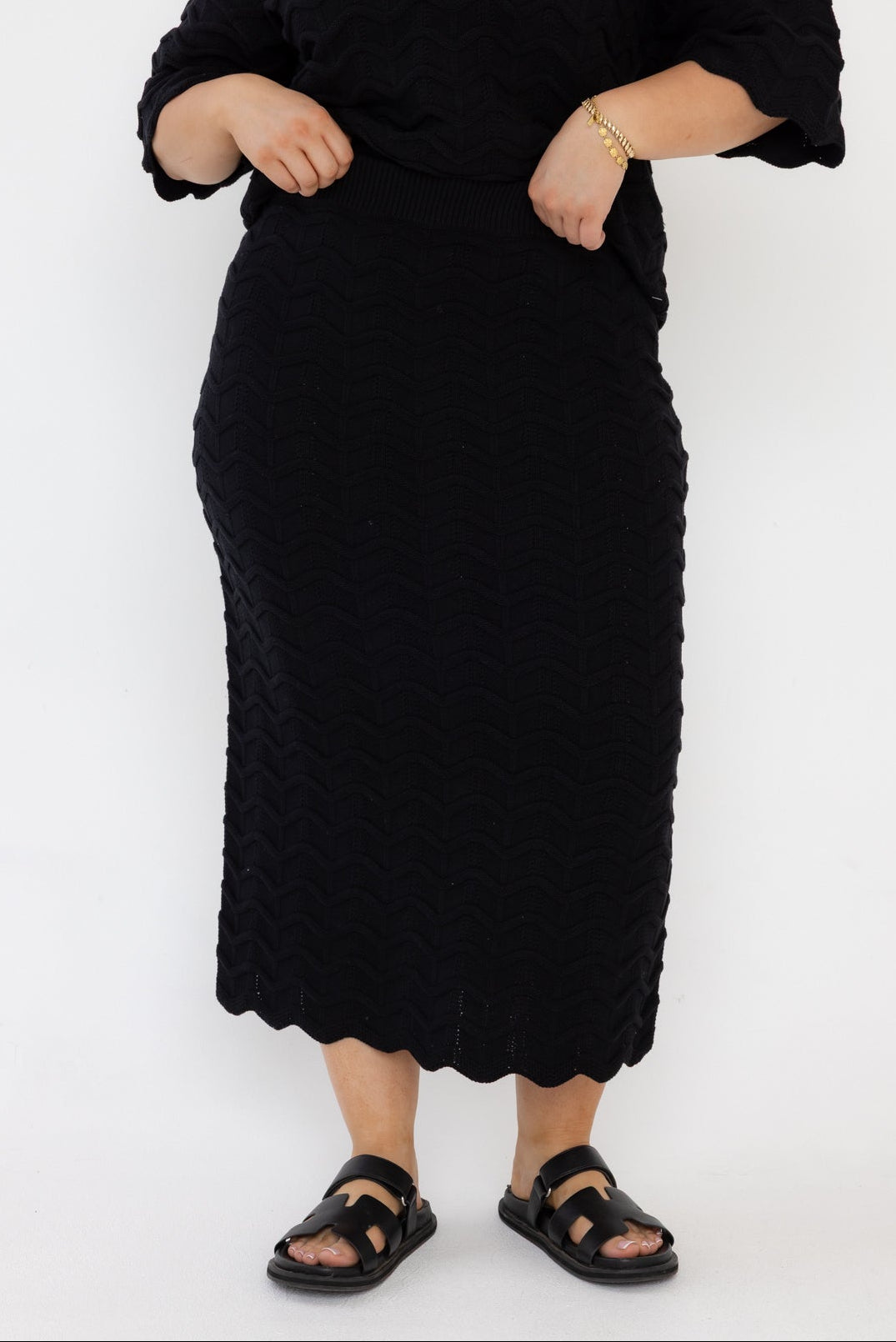 RATAN Knit Skirt Black