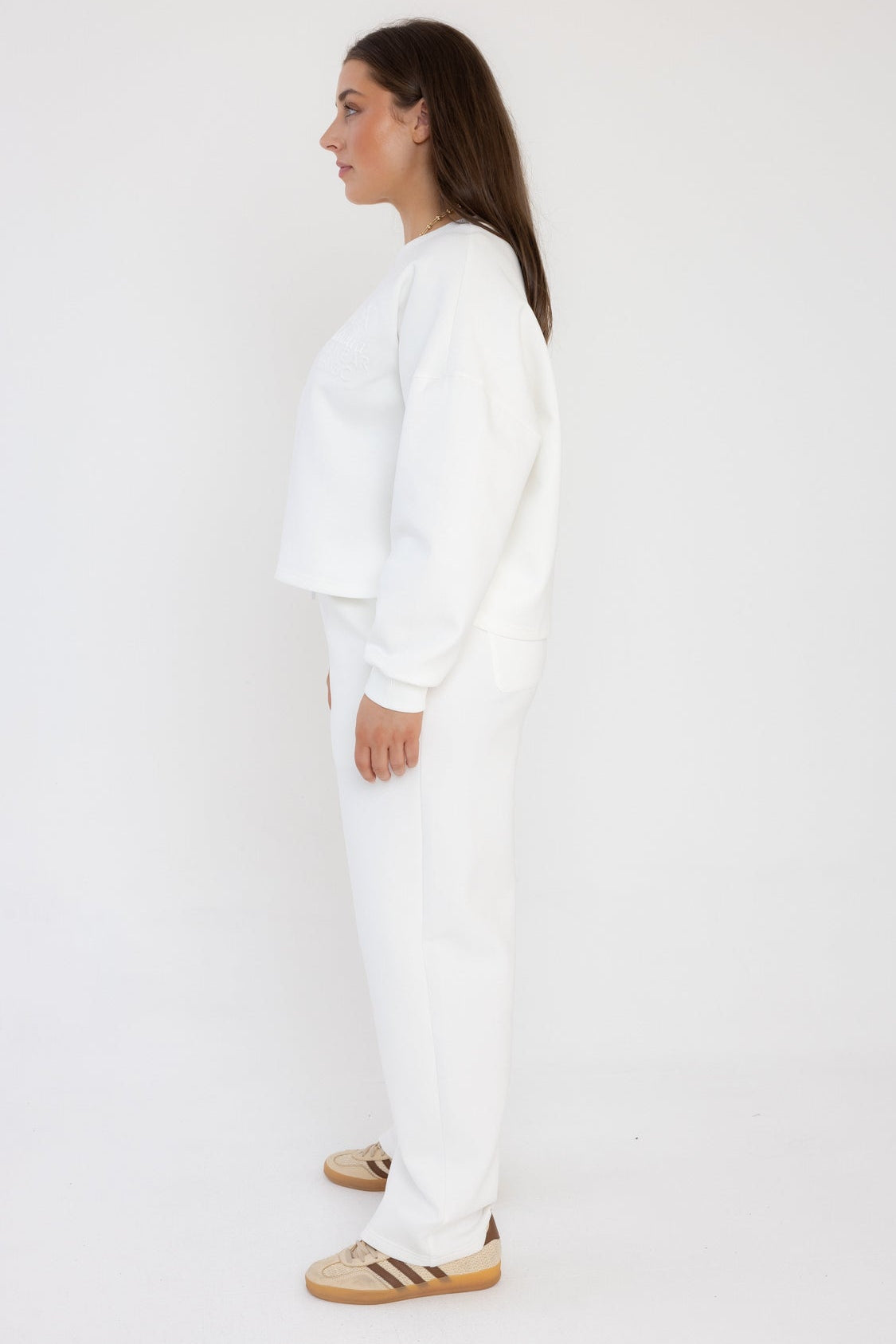 EMBY Long Sleeve Top White
